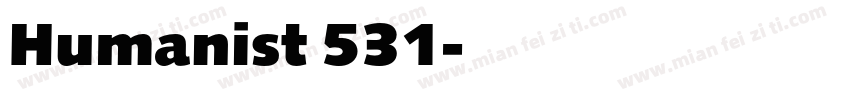 Humanist 531字体转换